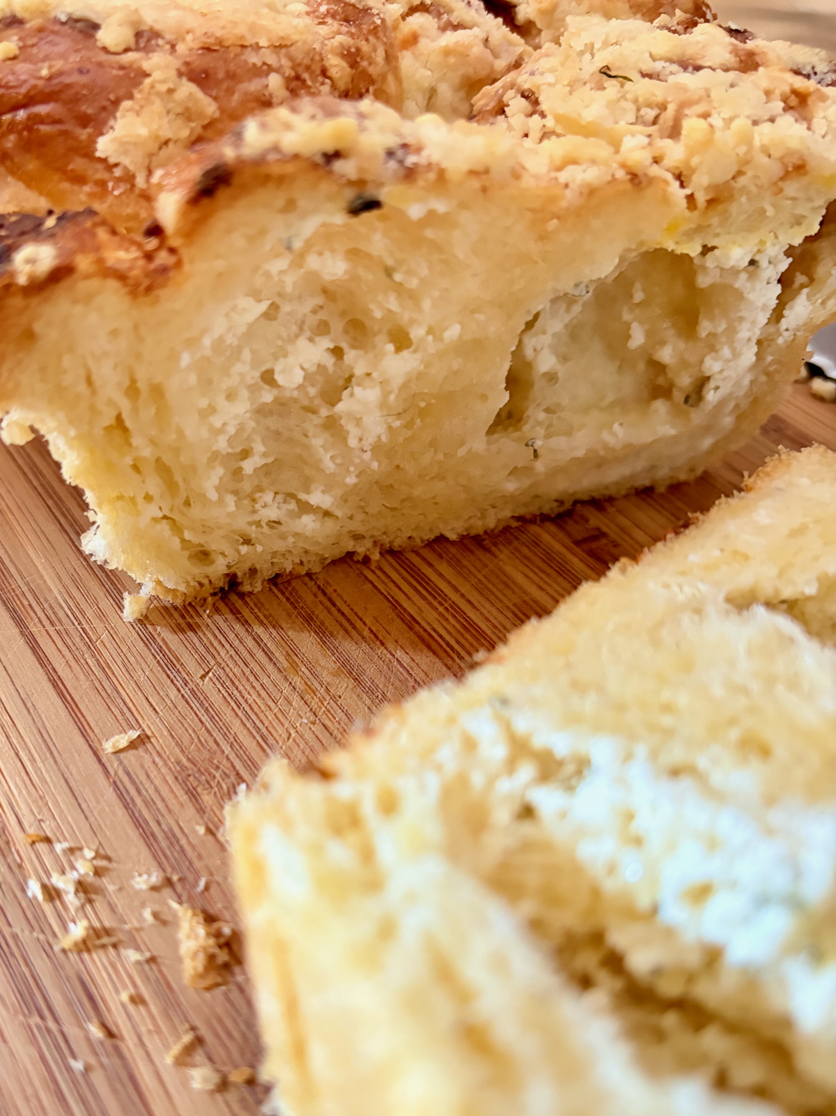 Interior view of Cheese-Swirl Babka Buns from Baking with Dorie.